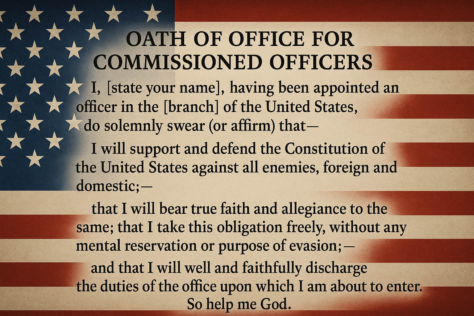 20251005 1405 military oath allegiance simple compose 01k6v30je4fzvbn1n5m9xev0cd