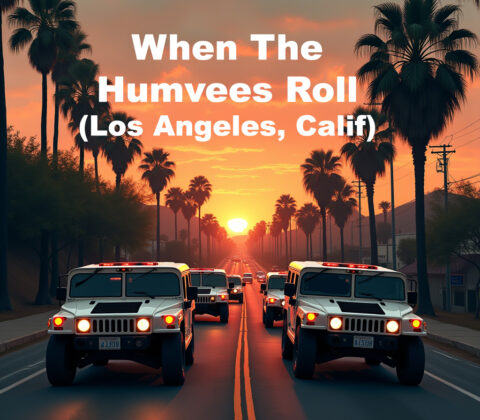 humvees roll (los angeles, california version – trump's shadow)