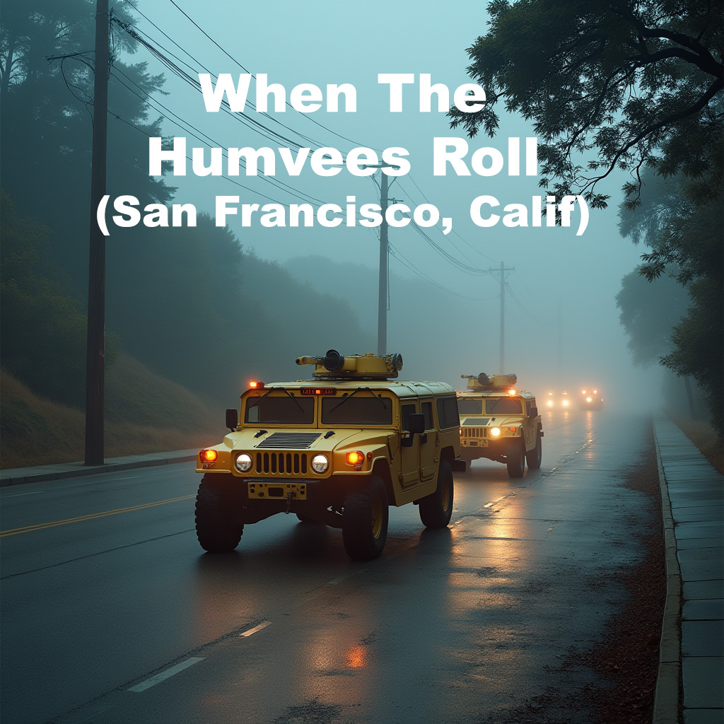 humvees roll (san francisco, california version – trump's shadow)