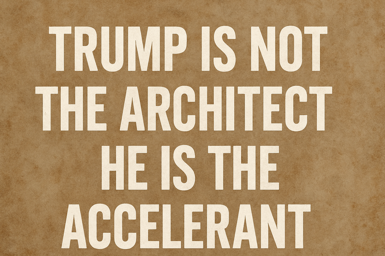 Trump isn't in control (1)