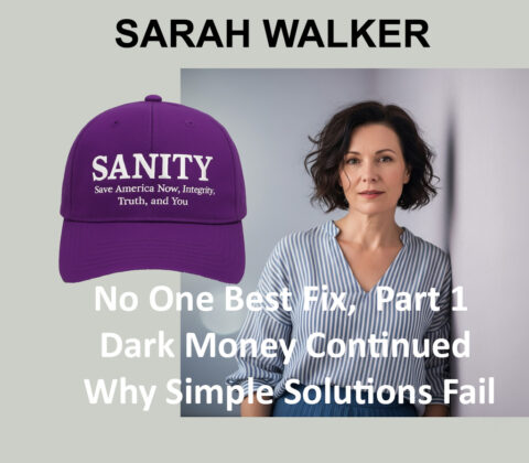 No One Best Fix, Part 1 Dark Money Continued Why Simple Solutions Fail