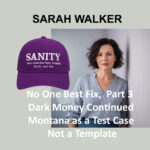 No One Best Fix, Part 3 Dark Money Continued Montana as a Test Case, Not a Template