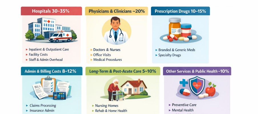 20260226 0959 Healthcare Spending Breakdown simple compose 01kjdhn1xeeqzt6nbg9d15ywbm