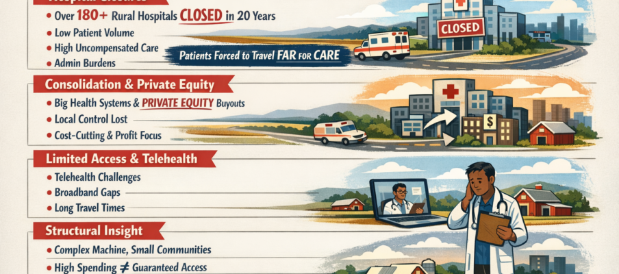 20260226 1141 Rural Healthcare Challenges simple compose 01kjdqe2zye2qaajs8a8ewf5hb
