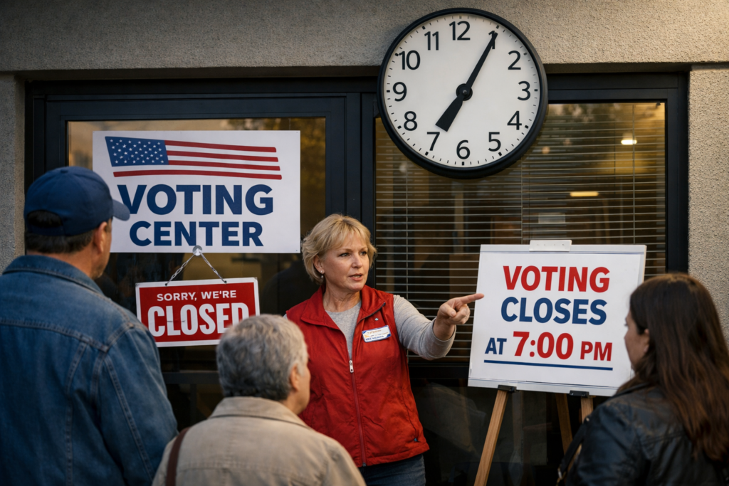 20260304 1057 Closed Voting Center simple compose 01kjx3b75zeea92an7ca8z7cqm